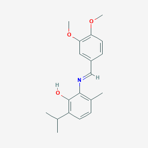 2-[(3,4-Dimethoxyphenyl)methylideneamino]-3-methyl-6-propan-2-ylphenol