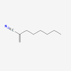 molecular formula C9H15N B14726308 Octanenitrile, 2-methylene- CAS No. 5633-86-3