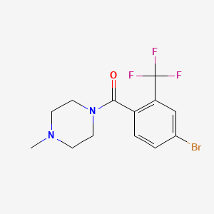 molecular formula C13H14BrF3N2O B1472634 (4-Bromo-2-(trifluoromethyl)phenyl)(4-methylpiperazin-1-yl)methanone CAS No. 1464156-71-5
