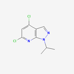 molecular formula C9H9Cl2N3 B1472647 4,6-二氯-1-异丙基-1H-吡唑并[3,4-b]吡啶 CAS No. 1628459-82-4