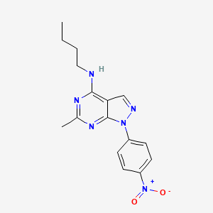 4-(Butylamino)-6-methyl-1-(4-nitrophenyl)-1H-pyrazolo[3,4-D]pyrimidine