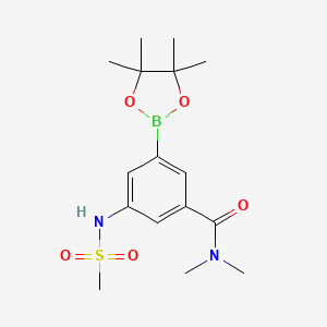 N,N-Dimethyl-3-(methylsulfonamido)-5-(4,4,5,5-tetramethyl-1,3,2-dioxaborolan-2-yl)benzamide