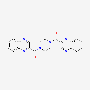 molecular formula C22H18N6O2 B14726550 Piperazine-1,4-diylbis(quinoxalin-2-ylmethanone) CAS No. 6960-18-5