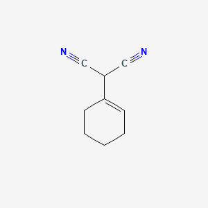 molecular formula C9H10N2 B14726563 Cyclohex-1-en-1-ylpropanedinitrile CAS No. 6904-13-8