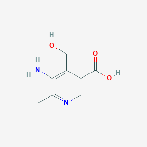 molecular formula C8H10N2O3 B14726573 5-Amino-4-(hydroxymethyl)-6-methylpyridine-3-carboxylic acid CAS No. 5427-90-7