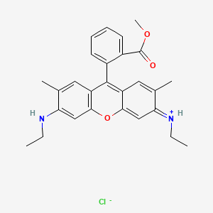 3,6-Bis(ethylamino)-9-(2-(methoxycarbonyl)phenyl)-2,7-dimethylxanthylium chloride