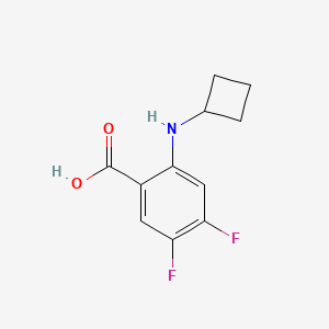 molecular formula C11H11F2NO2 B1472662 2-(Cyclobutylamino)-4,5-difluorobenzoic acid CAS No. 1593887-34-3