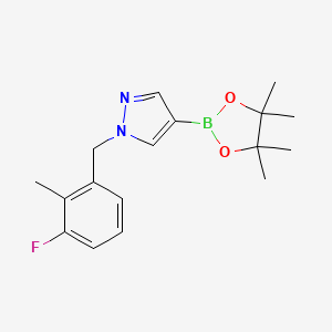 molecular formula C17H22BFN2O2 B1472664 1-(3-Fluoro-2-methylbenzyl)-4-(4,4,5,5-tetramethyl-1,3,2-dioxaborolan-2-yl)-1H-pyrazole CAS No. 1604036-88-5