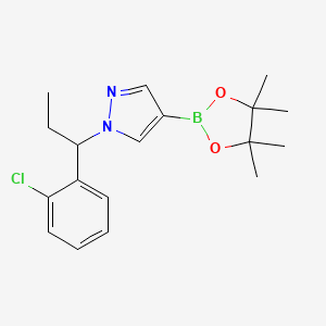 1-(1-(2-Chlorophenyl)propyl)-4-(4,4,5,5-tetramethyl-1,3,2-dioxaborolan-2-yl)-1H-pyrazole