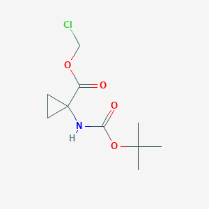 B1472668 Chloromethyl 1-{[(tert-butoxy)carbonyl]amino}cyclopropane-1-carboxylate CAS No. 1581704-70-2