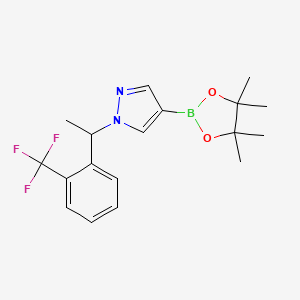 4-(4,4,5,5-Tetramethyl-1,3,2-dioxaborolan-2-yl)-1-(1-(2-(trifluoromethyl)phenyl)ethyl)-1H-pyrazole