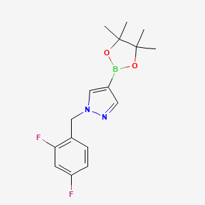 molecular formula C16H19BF2N2O2 B1472674 1-(2,4-Difluorobenzyl)-4-(4,4,5,5-tetramethyl-1,3,2-dioxaborolan-2-yl)-1H-pyrazole CAS No. 1604036-64-7