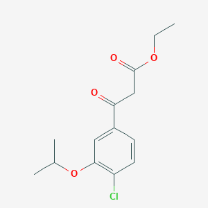 molecular formula C14H17ClO4 B1472676 Ethyl 3-(4-chloro-3-isopropoxyphenyl)-3-oxopropanoate CAS No. 1607024-67-8