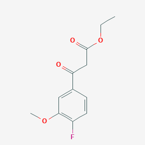 molecular formula C12H13FO4 B1472678 Ethyl 3-(4-fluoro-3-methoxyphenyl)-3-oxopropanoate CAS No. 1607024-71-4