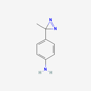 molecular formula C8H9N3 B1472700 4-(3-Methyldiazirin-3-yl)aniline CAS No. 1935572-27-2