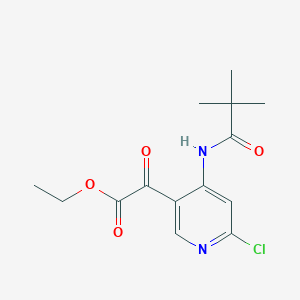 [6-Chloro-4-(2,2-dimethyl-propionylamino)-pyridin-3-yl]-oxoacetic acid ethyl ester