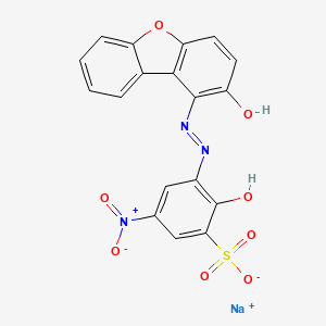 2-Hydroxy-3-((2-hydroxydibenzofuran-1-yl)azo)-5-nitrobenzenesulfonic acid, monosodium salt