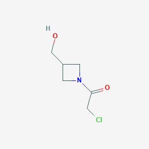 molecular formula C6H10ClNO2 B1472710 2-Chloro-1-(3-(hydroxymethyl)azetidin-1-yl)ethan-1-one CAS No. 1628265-18-8