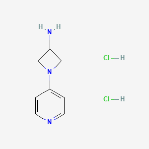 molecular formula C8H13Cl2N3 B1472720 1-(吡啶-4-基)氮杂环丁烷-3-胺二盐酸盐 CAS No. 2098025-88-6