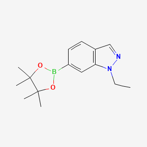 molecular formula C15H21BN2O2 B1472739 1-Ethyl-6-(4,4,5,5-tetramethyl-1,3,2-dioxaborolan-2-yl)-1H-indazole CAS No. 1607838-36-7