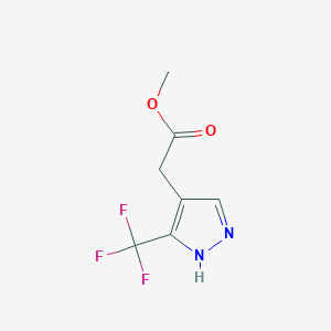 molecular formula C7H7F3N2O2 B1472742 methyl 2-(3-(trifluoromethyl)-1H-pyrazol-4-yl)acetate CAS No. 2097986-36-0