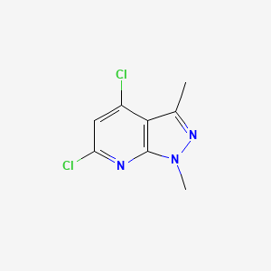 molecular formula C8H7Cl2N3 B1472744 4,6-dichloro-1,3-dimethyl-1H-pyrazolo[3,4-b]pyridine CAS No. 2060051-45-6