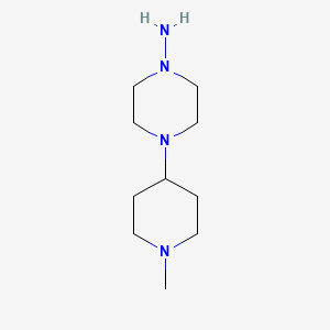 molecular formula C10H22N4 B1472749 4-(1-Methylpiperidin-4-yl)piperazin-1-amine CAS No. 2098075-19-3