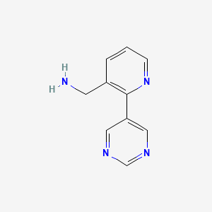 molecular formula C10H10N4 B1472754 (2-(Pyrimidin-5-yl)pyridin-3-yl)methanamine CAS No. 1823607-68-6