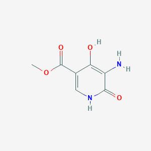 molecular formula C7H8N2O4 B1472755 Methyl 5-amino-4-hydroxy-6-oxo-1,6-dihydropyridine-3-carboxylate CAS No. 1936011-94-7