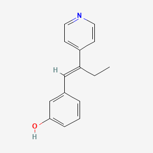 3-[(E)-2-pyridin-4-ylbut-1-enyl]phenol