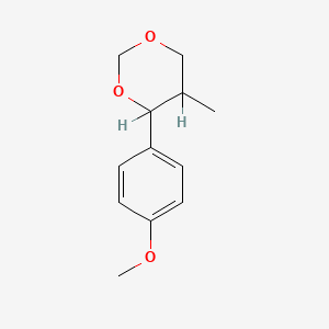 molecular formula C12H16O3 B14727568 m-DIOXANE, 4-(p-METHOXYPHENYL)-5-METHYL- CAS No. 5689-72-5