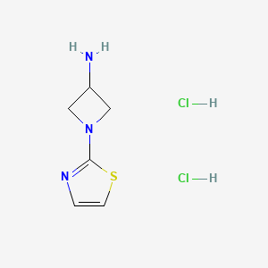 molecular formula C6H11Cl2N3S B1472760 1-(Thiazol-2-yl)azetidin-3-amine dihydrochloride CAS No. 2097953-01-8