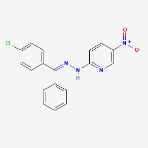 N-[(E)-[(4-chlorophenyl)-phenylmethylidene]amino]-5-nitropyridin-2-amine