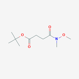 molecular formula C10H19NO4 B1472796 N-メトキシ-N-メチルスクシンアミド tert-ブチルエステル CAS No. 180858-08-6