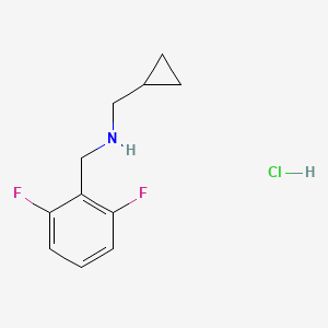 molecular formula C11H14ClF2N B1472799 1-cyclopropyl-N-(2,6-difluorobenzyl)methanamine hydrochloride CAS No. 2098130-19-7