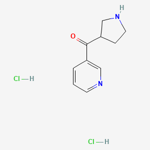 molecular formula C10H14Cl2N2O B1472801 Pyridin-3-yl(pyrrolidin-3-yl)methanone dihydrochloride CAS No. 2098025-62-6