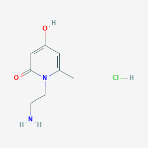 molecular formula C8H13ClN2O2 B1472802 1-(2-aminoethyl)-4-hydroxy-6-methylpyridin-2(1H)-one hydrochloride CAS No. 2097947-57-2