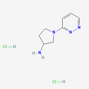 molecular formula C8H14Cl2N4 B1472804 1-(Pyridazin-3-yl)pyrrolidin-3-amine dihydrochloride CAS No. 2098144-12-6