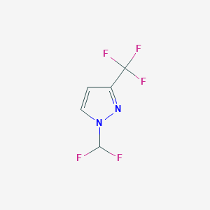 molecular formula C5H3F5N2 B1472807 1-(二氟甲基)-3-(三氟甲基)-1H-吡唑 CAS No. 1224194-57-3