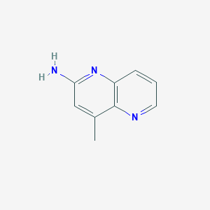 molecular formula C9H9N3 B1472808 4-甲基-1,5-萘啶-2-胺 CAS No. 1820640-43-4