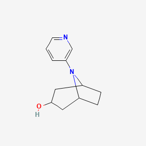 molecular formula C12H16N2O B1472809 8-(Pyridin-3-yl)-8-azabicyclo[3.2.1]octan-3-ol CAS No. 2098001-24-0