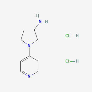 molecular formula C9H15Cl2N3 B1472813 1-(Pyridin-4-yl)pyrrolidin-3-amine dihydrochloride CAS No. 2098048-60-1