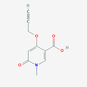 molecular formula C10H9NO4 B1472819 1-Methyl-6-oxo-4-(prop-2-yn-1-yloxy)-1,6-dihydropyridine-3-carboxylic acid CAS No. 1823499-42-8