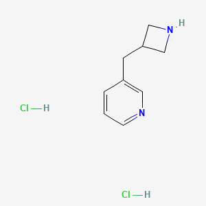 molecular formula C9H14Cl2N2 B1472820 3-(Azetidin-3-ylmethyl)pyridine dihydrochloride CAS No. 1864060-51-4