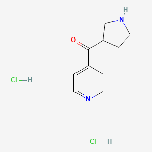 molecular formula C10H14Cl2N2O B1472821 Pyridin-4-yl(pyrrolidin-3-yl)methanone dihydrochloride CAS No. 2098086-79-2
