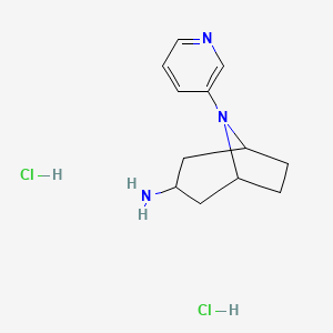molecular formula C12H19Cl2N3 B1472823 8-(Pyridin-3-yl)-8-azabicyclo[3.2.1]octan-3-amine dihydrochloride CAS No. 2097947-95-8