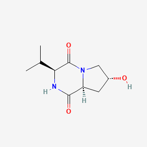 molecular formula C10H16N2O3 B1472829 (3S,7R,8aS)-7-羟基-3-异丙基六氢吡咯并[1,2-a]嘧啶-1,4-二酮 CAS No. 1434321-73-9