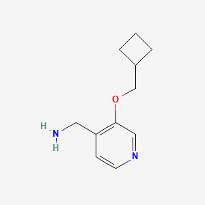 molecular formula C11H16N2O B1472832 (3-(环丁氧基甲氧基)吡啶-4-基)甲胺 CAS No. 2098095-26-0