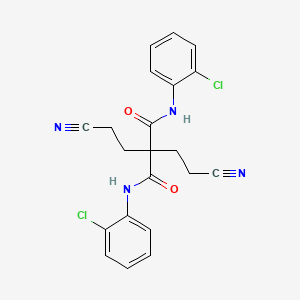 N~1~,N~3~-Bis(2-chlorophenyl)-2,2-bis(2-cyanoethyl)propanediamide