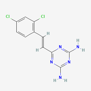 6-[(E)-2-(2,4-dichlorophenyl)ethenyl]-1,3,5-triazine-2,4-diamine